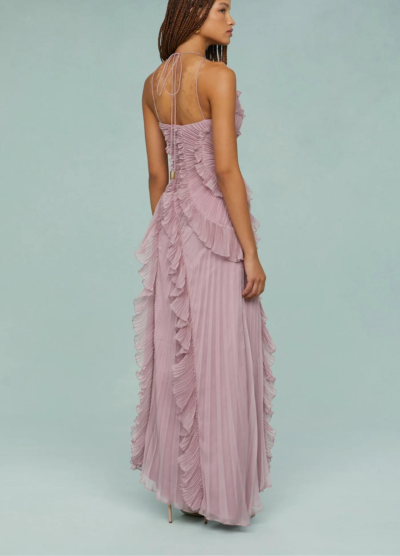Lavirea Sculpted Pleats One-Shoulder Dress